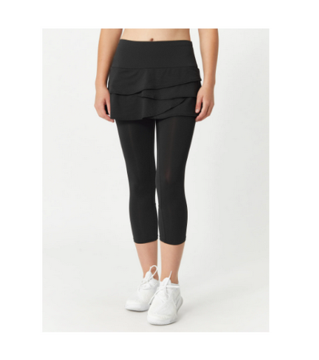 Lucky in Love Scallop Black Tennis Skirt - Tennis Philly